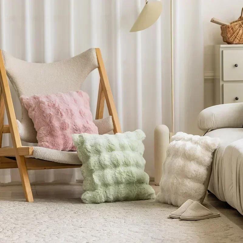 1PC Super Soft Plush Pillow Case Winter Throw Cushion Cover for Sofa and Bedside Living Room Nordic Decorations Pillowcase
