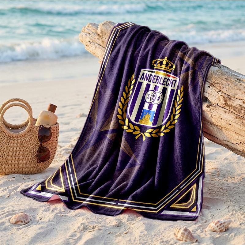 Anderlecht FC Druck Mikrofaser Strandtuch Schnelltrocknend Saugfähig Großes Handtuch für Strand Schwimmen Reisen