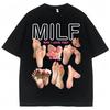 MILF Man I Love Feet Funny Meme T-Shirts Unisex Unisex Humor Fashion T Shirts Unisex's Cotton Casual T Shirt Streetwear - Unisex's Su...