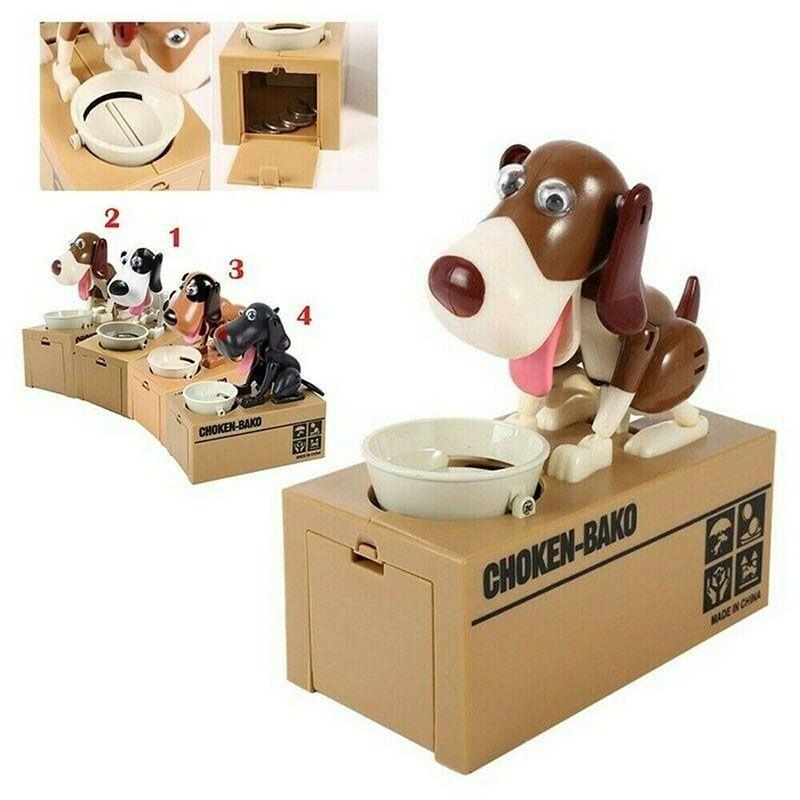 Rozkošný štěněcí prasátko s vtipnou automatickou akcí jedení pro děti