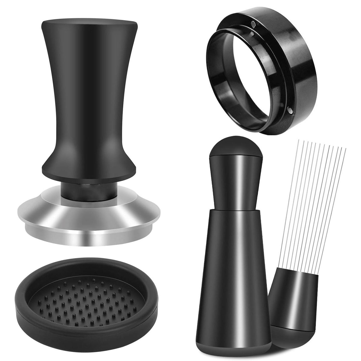 Stainless Steel Coffee Pressing Powder Hammer Connection Powder Ring Powder  Italian Anti-fly Powder  Connection Powder  Balance Powder Hammer YJKJ 51mm