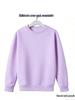 Children's Unisex Solid Color Round Neck Fleece Sweatshirt with Cartoon Pattern for Autumn/Winter