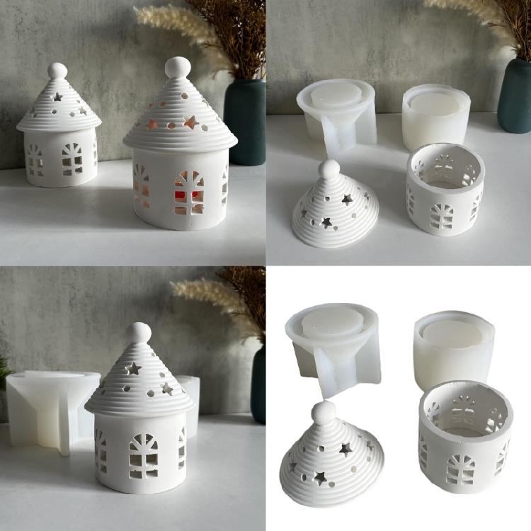 Sternenmongolisches Jurten-Silikonform-Set Praktische Silikon-Hausformen für Sternenabdeckung Mongolisches Jurten-Handwerk