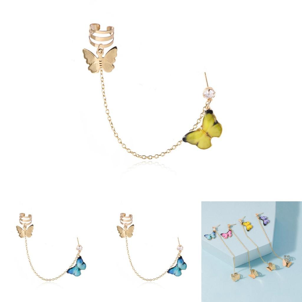 Elegant Alloy Butterfly Chain Earrings Perfect For Gifts And Occasions