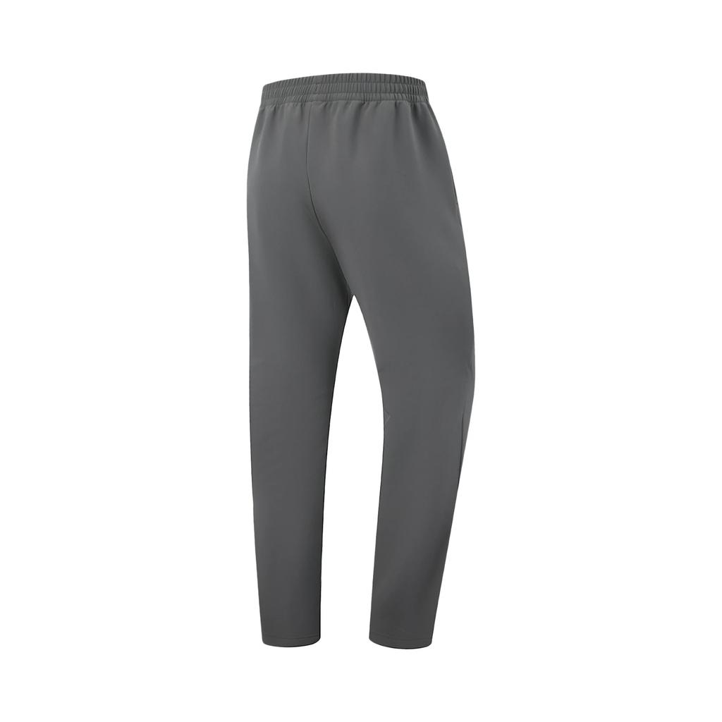 Li Ning Fitness Series Casual Simple Straight Leg Fleece Lined Warm Knitted Sports Pants Men Bottoms AYKV629-1