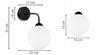 ELEGANT WALL LAMP CEILING BALL WHITE LED