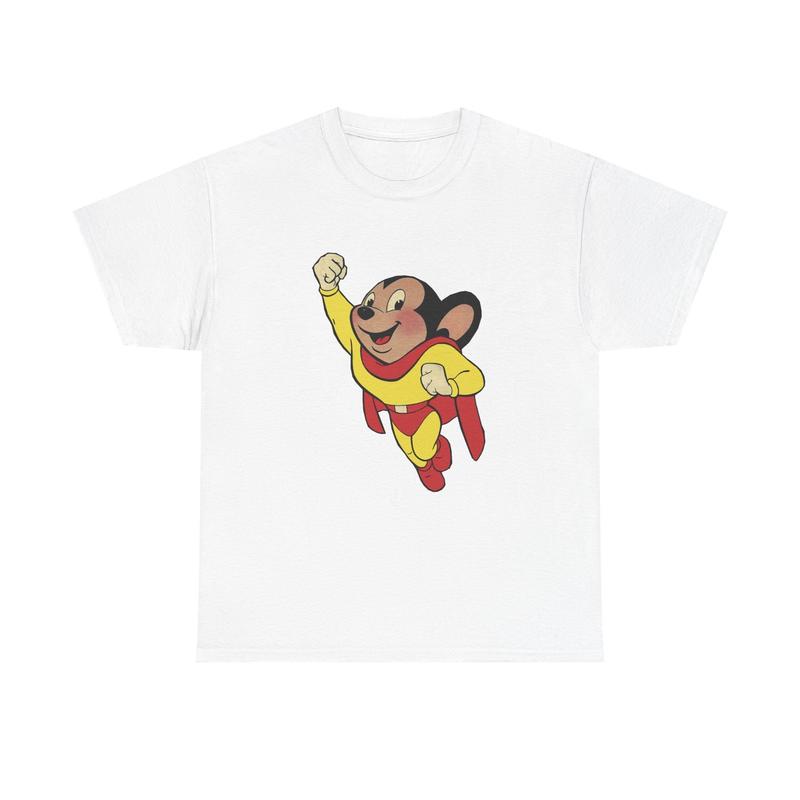Vintage Saturday Morning Cartoon Mighty Mouse Unisex T-Shirt XL