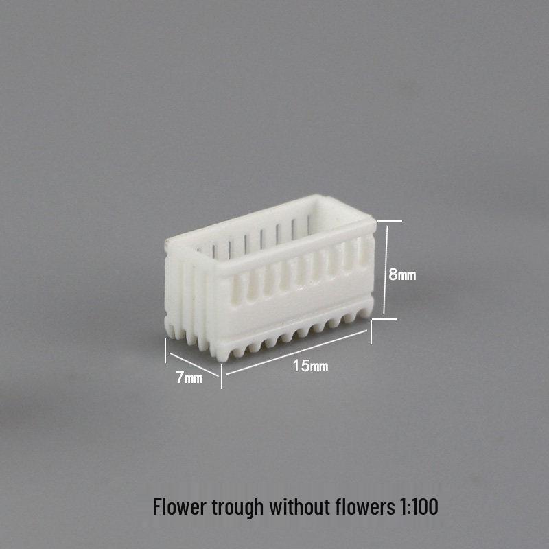 DIY White Flower Box: Handmade Indoor Sand Table Park Model for Scenery Decoration