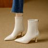 Short Boots Women's 2025 Autumn and Winter New Versatile French Pointed Thin Heel Women's Boots