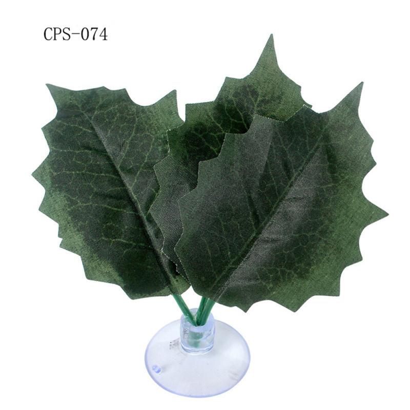 Landscaping Simulation Plant  Leaf With Suction Cup Landscaping Plant For Fish Tank