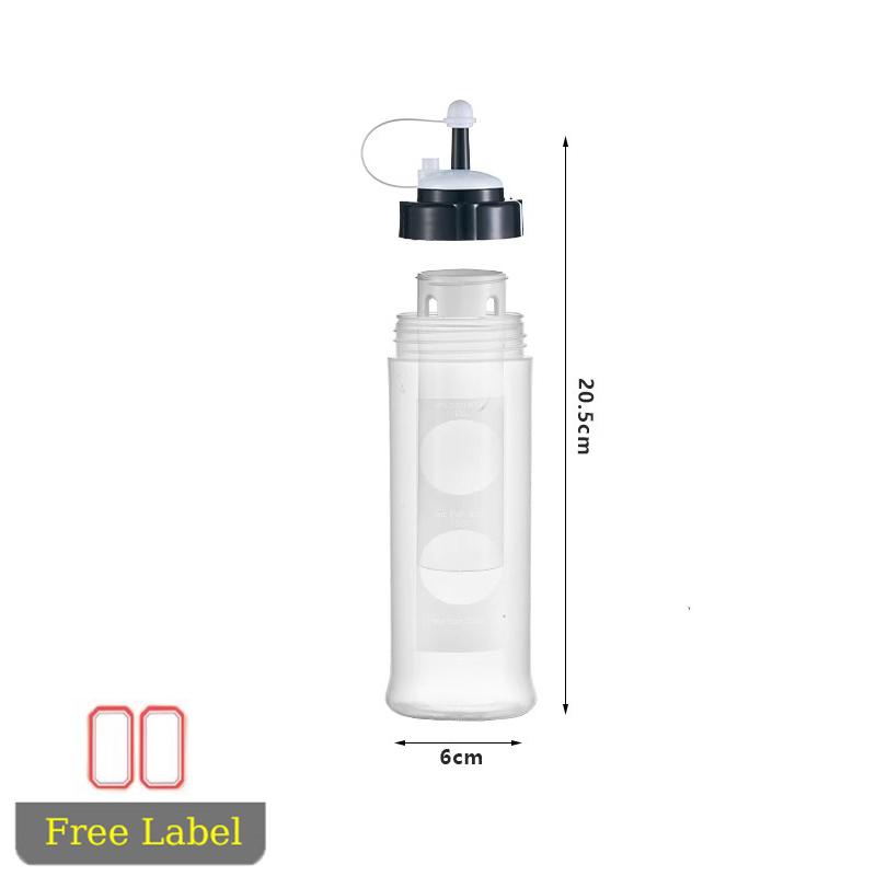 1Pieces 350/650ml Quantitative Sauce Squeeze Bottle With Nozzle Ketchup Oil Bottle Outdoor Tableware