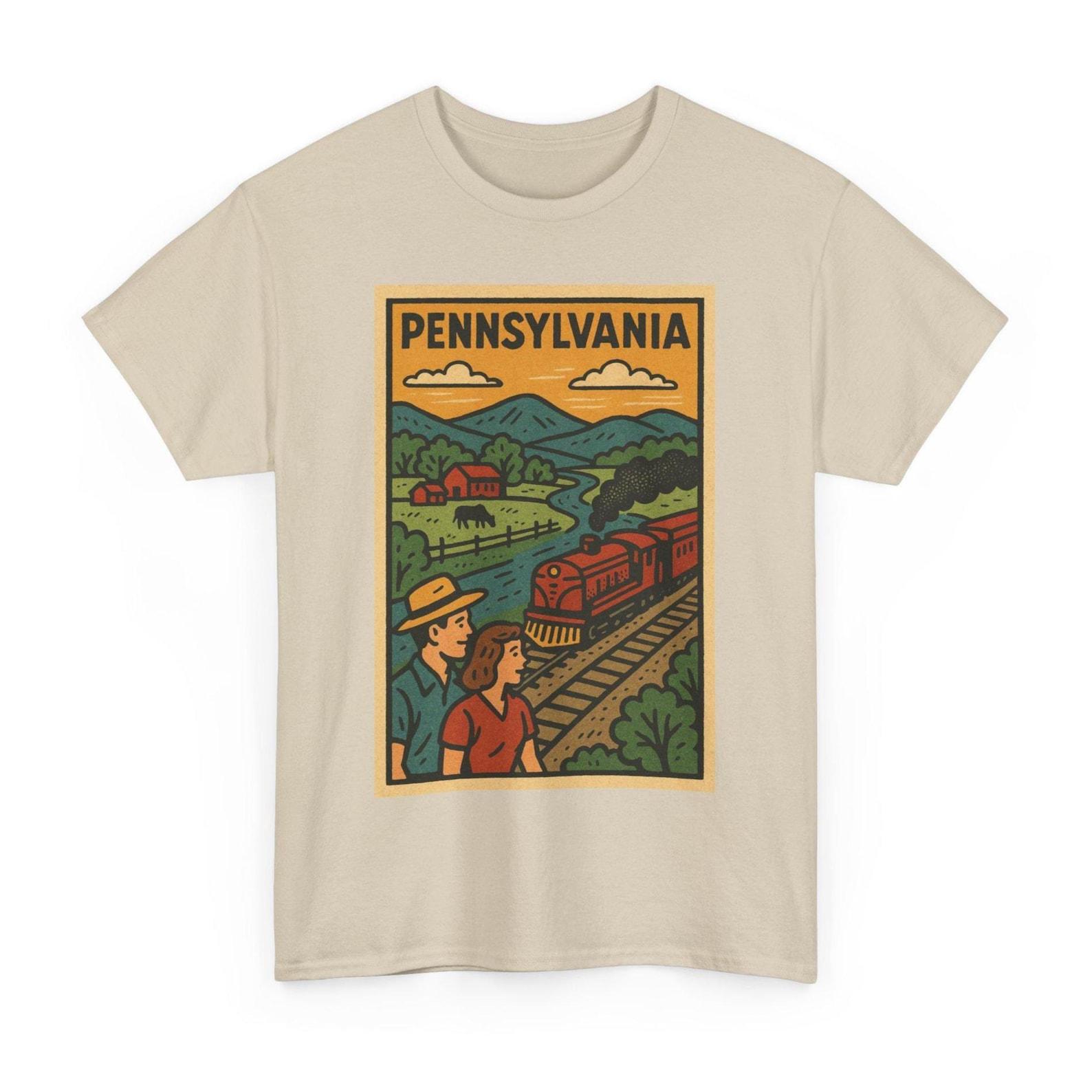 Pennsylvania Retro Comic T-Shirt: Vintage Keystone State Graphic Tee M