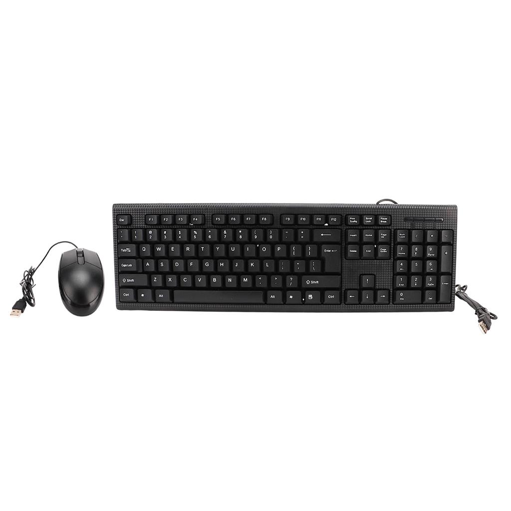 CMK858 USB Keyboard and Mouse Set 104 Keys Computer Keyboard 1600DPI Mouse for Home Office
