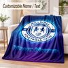 Custom Text Flannel Blanket Millwall Print Warm Cozy Blanket Home Sofa Bedding