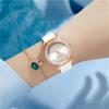 Set Bracciale Orologio al Quarzo da Donna con Dettagli in Strass Quadrante con Pendente a Stella e Cinturino a Catena Regolabile Adatto per l'Uso Quotidiano