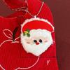 Christmas Plush Ornament Cute Santa Snowman Reindeer Doll Pendant Soft Fluffy Mini Hanging Decor For Xmas Tree Holiday Gifts