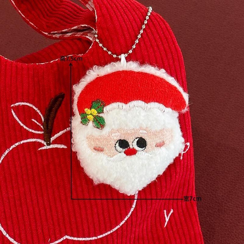 Christmas Plush Ornament Cute Santa Snowman Reindeer Doll Pendant Soft Fluffy Mini Hanging Decor For Xmas Tree Holiday Gifts