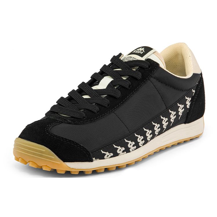Kappa Retro Fabric Wrap Low-Top Casual Running Shoes Unisex sneaker Black K0CW5MM18-990