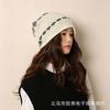 Fair Island Snowflake Jacquard Knitted Hat Children's Autumn and Winter New% Pure Wool Curled Head Cold Hat Stacking Hat