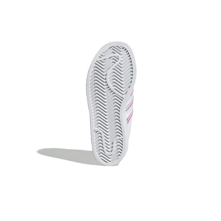 adidas Superstar J 'White Iridescent' (Unisex) Cloud White / Cloud White / Cloud White Kids' Skateboarding Shoes FV3655