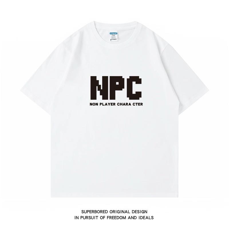ZAZOMDE Vintage Minimalist Pixel Alphabet Print T Shirt Unisex Oversized Soft Cotton Round Neck Tee Casual Daily Couple Outfit Tops
