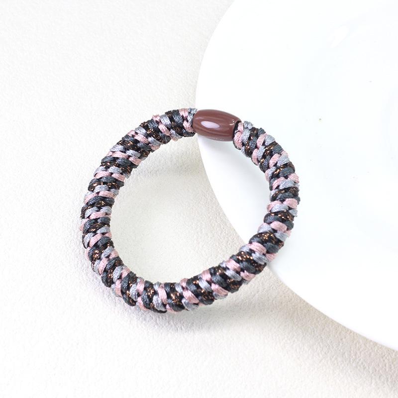 High-Elastic Embroidery Thread Hair Tie for Women - Twisted Ponytail Holder