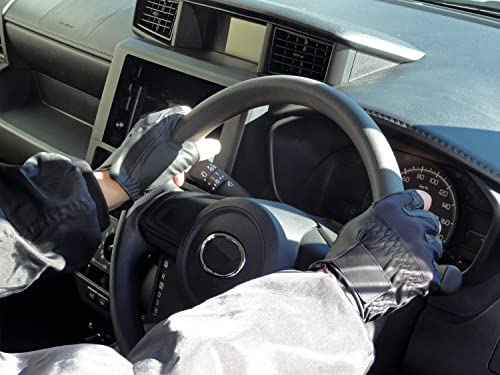 Lezax Half-Finger Mesh Driving Gloves [Black] 28