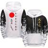 Japanese Bushido Print Hoodie for Men Autumn and Winter Casual Comfortable Sweatshirts Fashion Oversized Hoodie Street Clothing