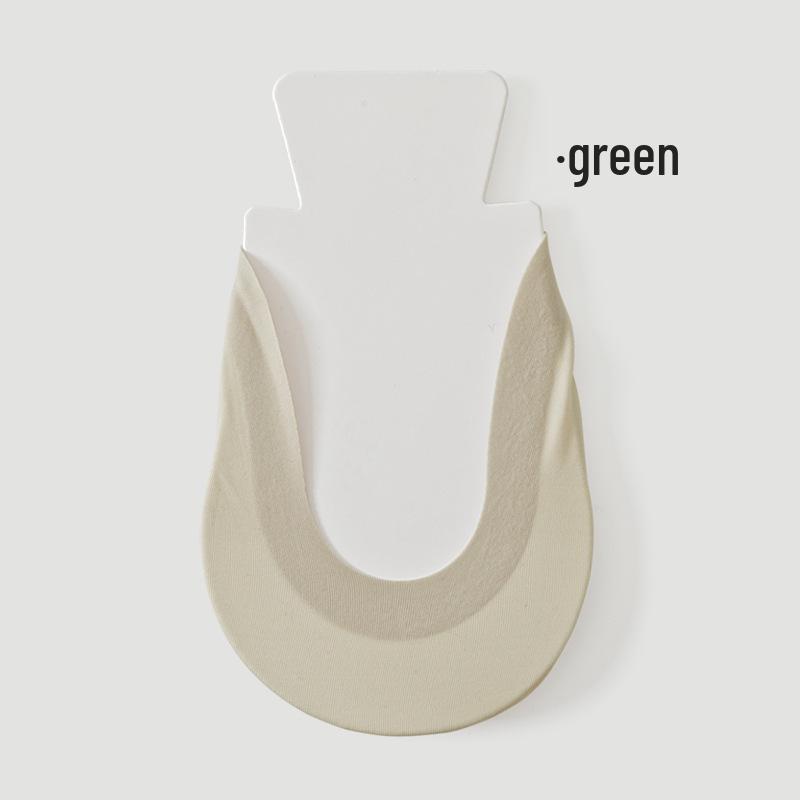 Women's Low-Cut Cotton Half-Sole Boat Socks - Summer Thin, Non-Slip, Invisible for High Heels