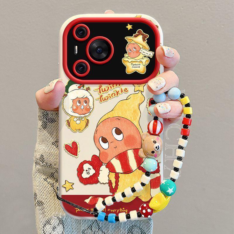 Huawei Mate70 Pro & Mate60 Full Coverage Phone Case with Lanyard - Cute Star Design