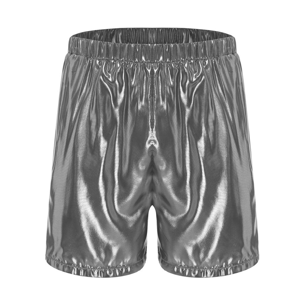 Shorts Boxer Brillants pour Homme Ceinture Élastique Design Poche Latérale Coupe Ample Shorts de Plage Brillants Vêtements d'Intérieur