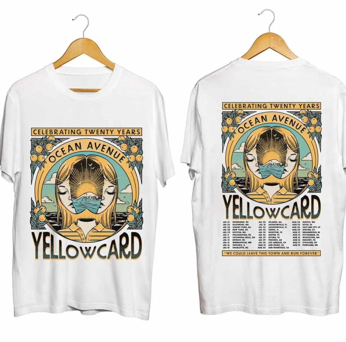 Yellowcard Ocean Avenue 20 Years Tour Graphic T Shirt XXXXL