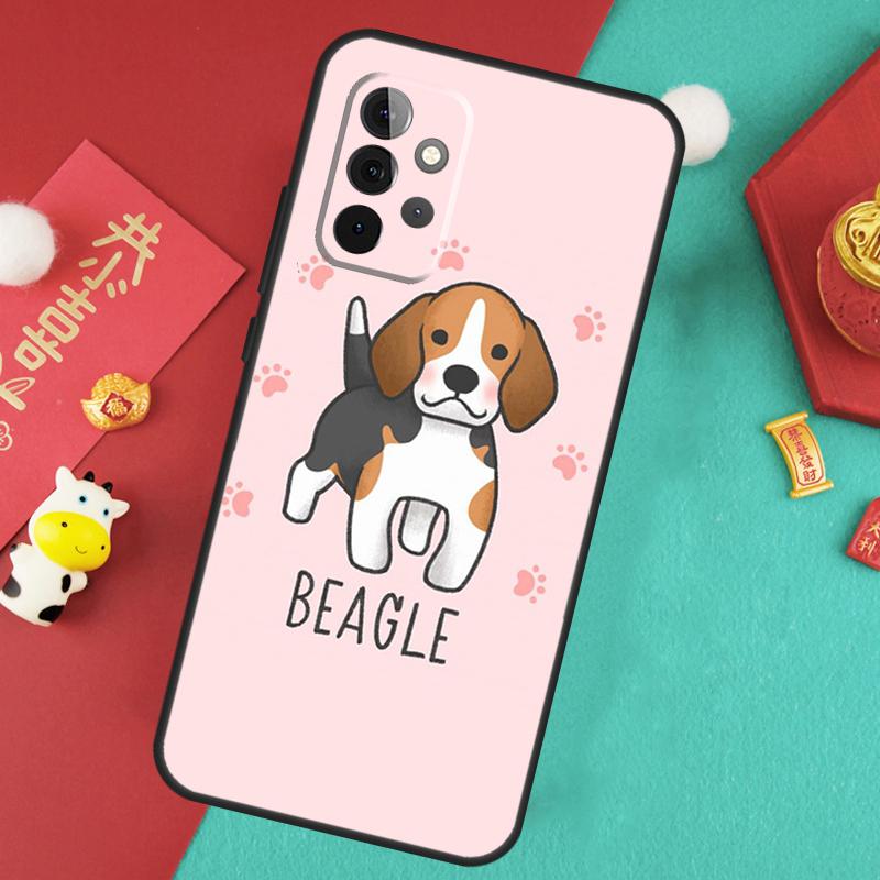 Beagle Dog Cute Cartoon Case For Samsung Galaxy A34 A54 A14 A15 A25 A35 A55 A53 A33 A13 A52 A32 A12 A51 A71 Cover
