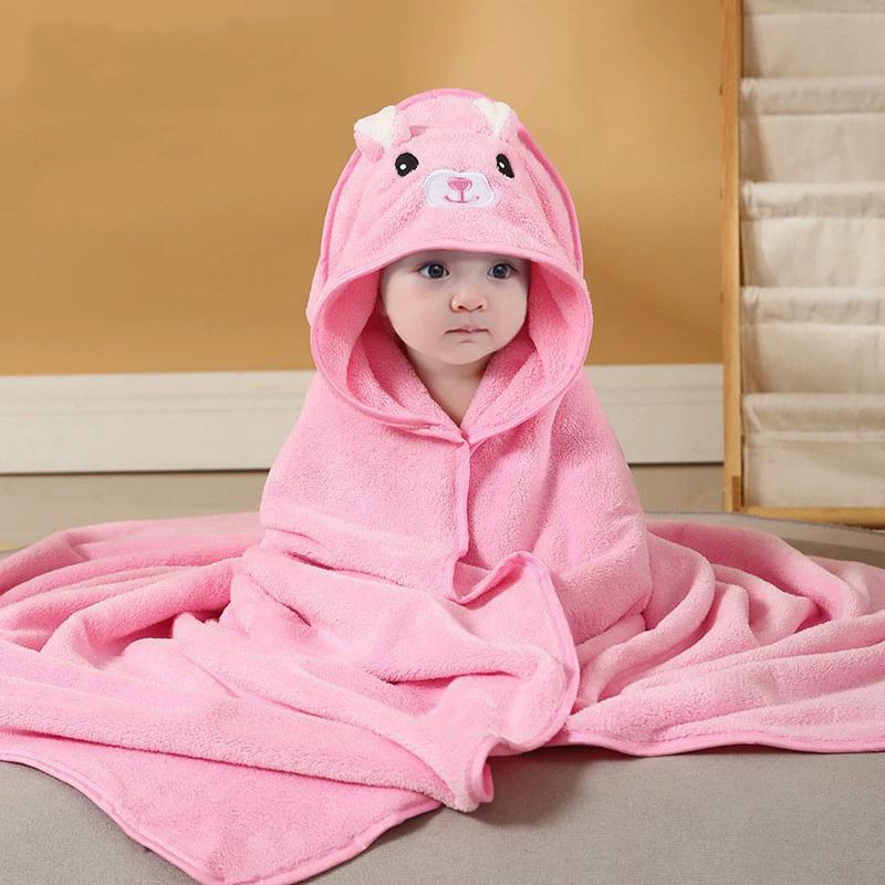 Cartoon Animal Baby Bath Towels Soft Newborn Hooded Towel Blanket Toddler Bathrobe Warm Sleeping Swaddle Wrap for Boys Girls