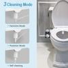 Bidet toilet seat attachment non-electric self-cleaning double nozzle adjustable water pressure hot and cold warm water