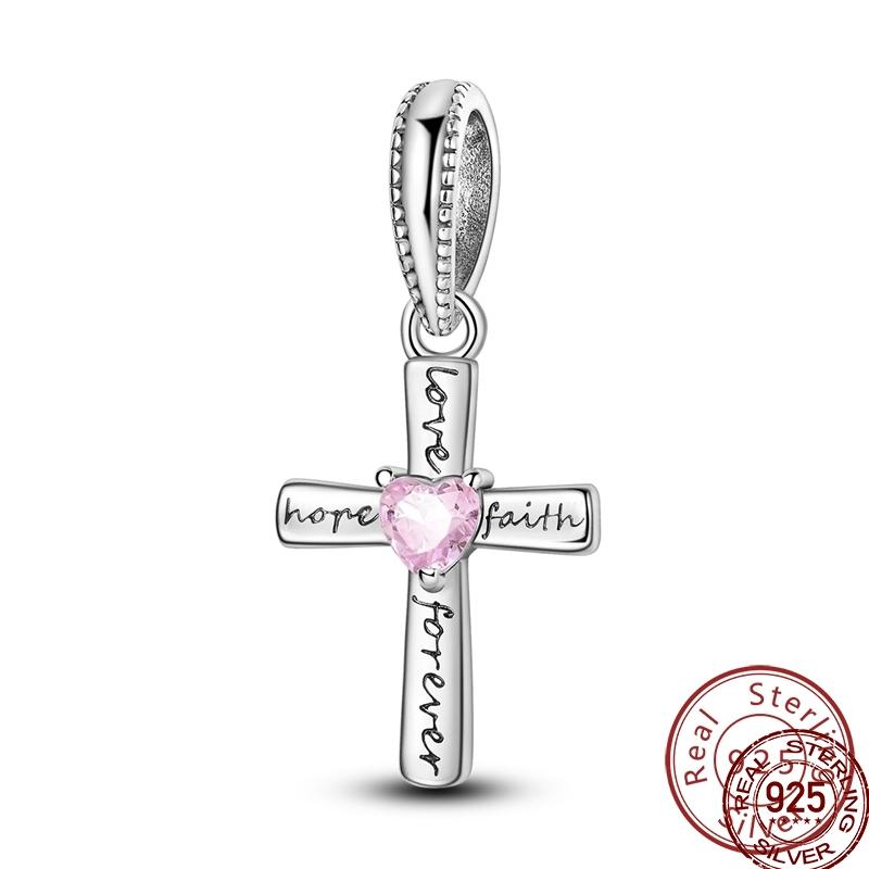 Copper Cross Bible Blessing Charms Celtic Knot Star Valknut Bead Fit Original Bracelet For Women Fine Jewelry Gift