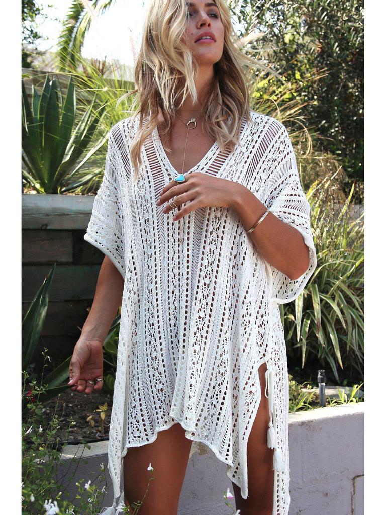 2023 Summer Women's Sun Protection Knit Beach Cover-Up Shirt