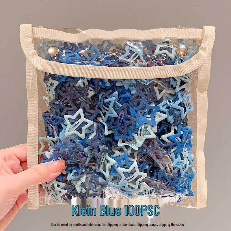 Y2K Star Hair Clips: Cute Five-Pointed Star Accessories for Kids' Side Bangs.