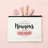 Thank You for Taking Care of Me Nanny Print Cosmetic Bag Women Neceser Makeup Bags Travel Toiletry Pouch Thanks Gifts for Nounou