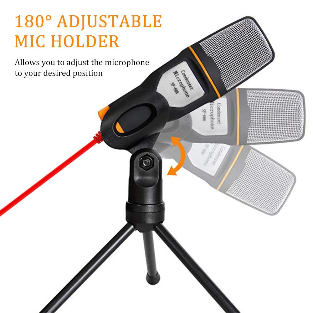 Professional Condenser Wired Microphone Mic For PC Karaoke Sound Room Gaming Audio Sing Machine System Live Streaming Kits Gamer