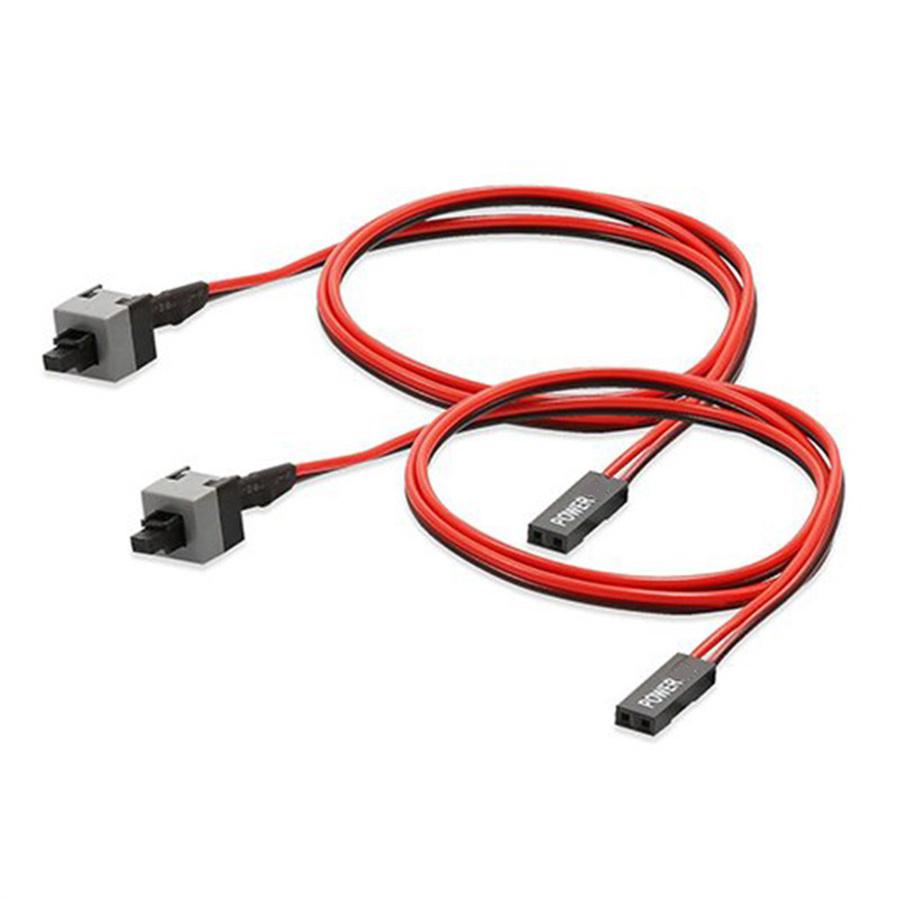 5pcs 50cm Power Switch Cable For Computer Cases That Connects to the Motherboard PC Switches Reset Computer Power...