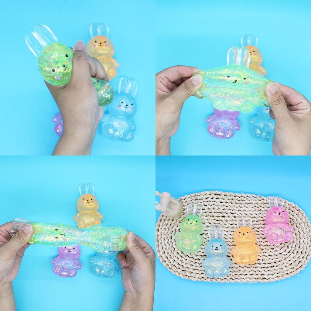 Unique Little Rabbit Maltose Pinch Toy Relieve Stress Slow Rebound White Rabbit Decompression Artifact
