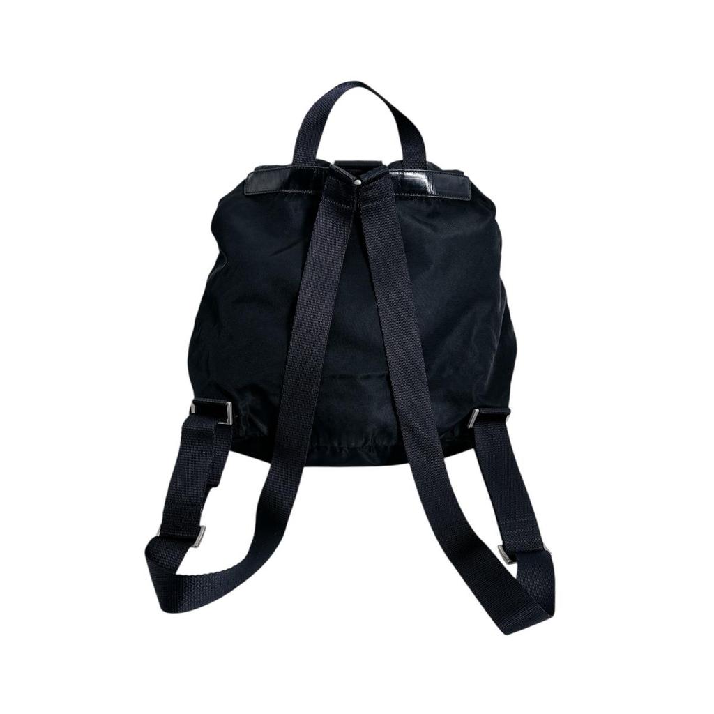 PRADA Triangle logo Backpack Backpack Â· Daypack Nylon black unisex Used