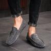 Herren Freizeitschuh Slipper Flach Wildleder Runde Zehenpartie Lederschuhe für Herren Erwachsene Sommer Sale Designer Bequem Rindsleder Slip-on Pu