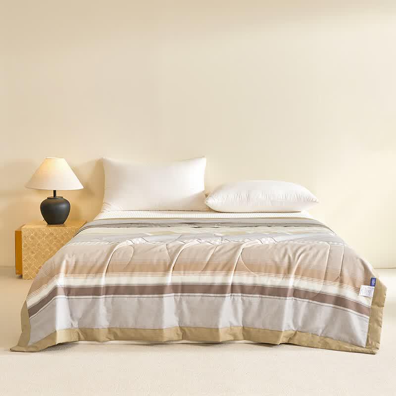 VARSDEN Sea Salt Stripe Cotton Summer Quilt