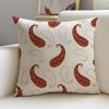 1P-Paisley Pattern Cushion Cover Natural Linen Pillowcase Set, All-In-One Decor For Sofa, Bedroom & Chair