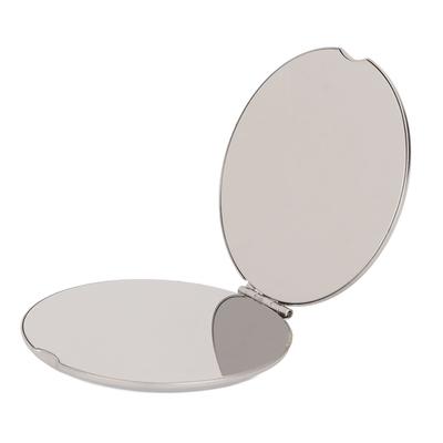 Pocket Mirror Double Sided Foldable Stainless Steel Small Purse Mirror Portable Compact Travel