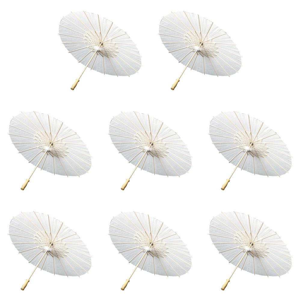 10-1pcs Oiled Paper Umbrella 60cm DIY White Umbrella Photography Props Decorative Chinese Parasol for Wedding Party Decor