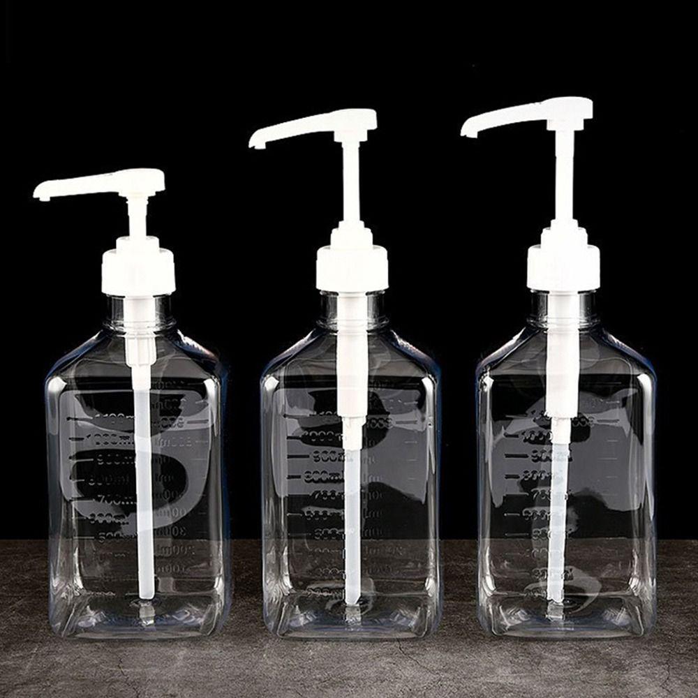 Large Capacity Syrup Drip Dispenser with Scale Lotion Dispensing Bottle Coffee Syrup Press Bottle