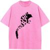 Feather Bird Men's Short-Sleeved T-shirt Washed Old High Quality T-shirt Student Top T-shirts